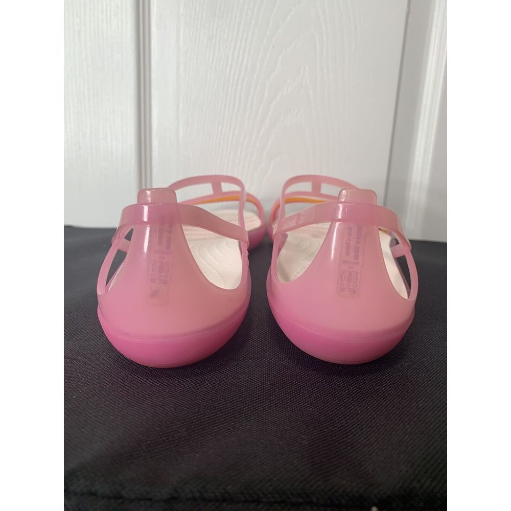 CROCS Pink and Yellow Women's Sandals - Picture 3 of 7